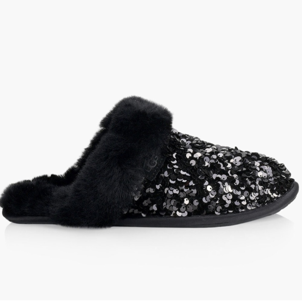 Brand new Ugg Scuffette black sparkly sequins